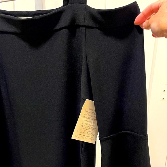 Boston Proper Elegant Black Cold Shoulder Dress - Picture 4 of 6
